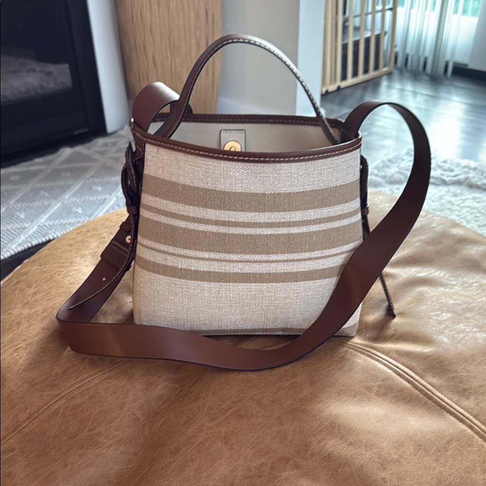H&M Brown and Cream Crossbody Bag